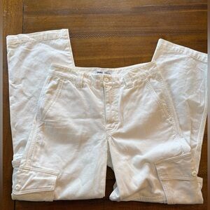 TNA white cargo pants size 2